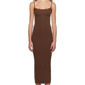 SKIMS FITS EVERYBODY LACE LONG SLIP DRESS